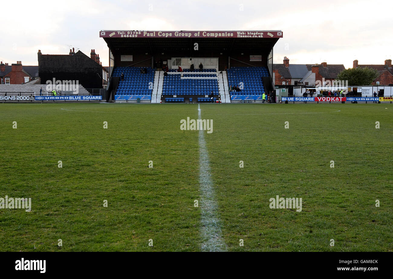 General view of Marston Road, home to Stafford Rangers Stock Photo Alamy