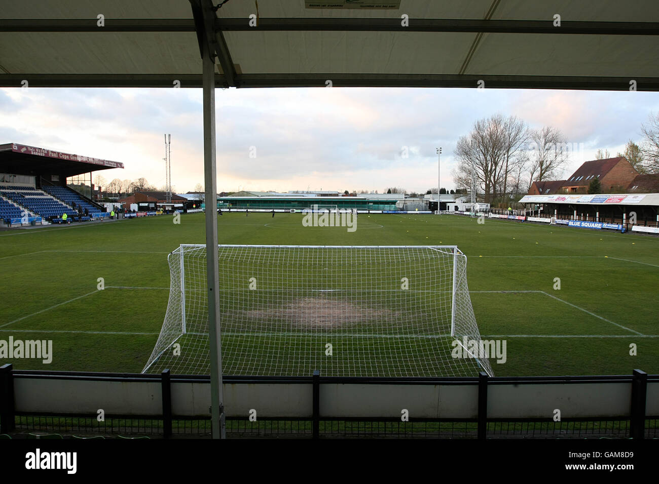 General view of Marston Road, home to Stafford Rangers Stock Photo Alamy