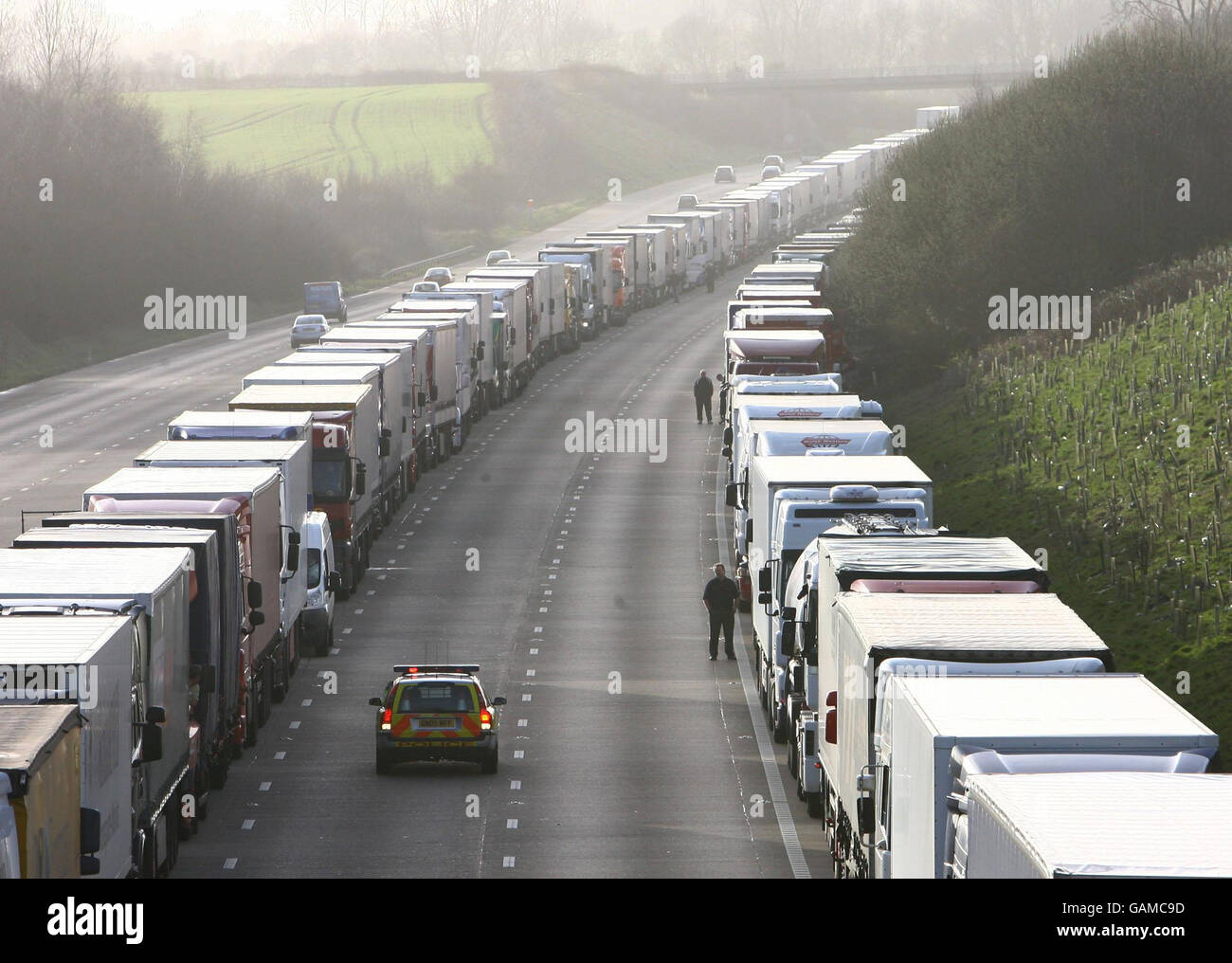 Storm causes traffic chaos Stock Photo Alamy