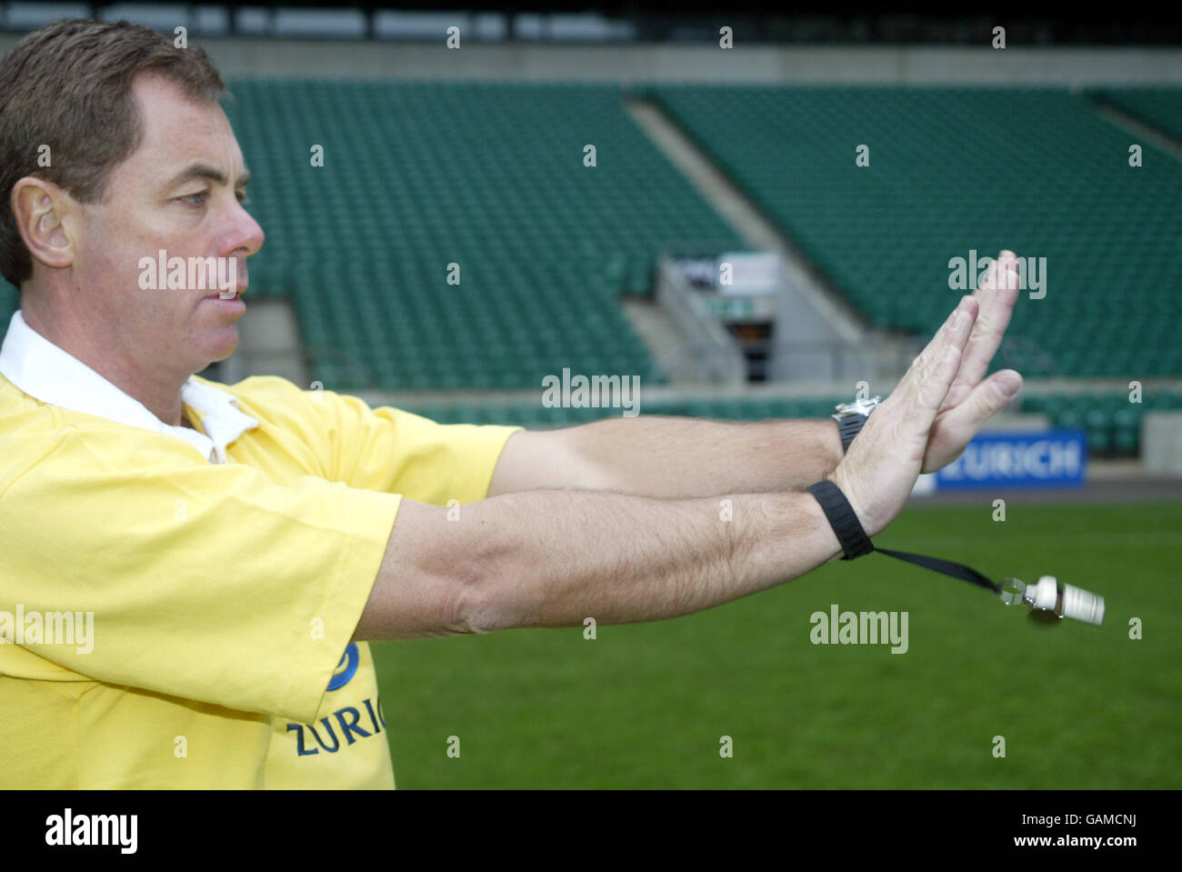 Rugby Union Referee Signals Stock Photo Alamy