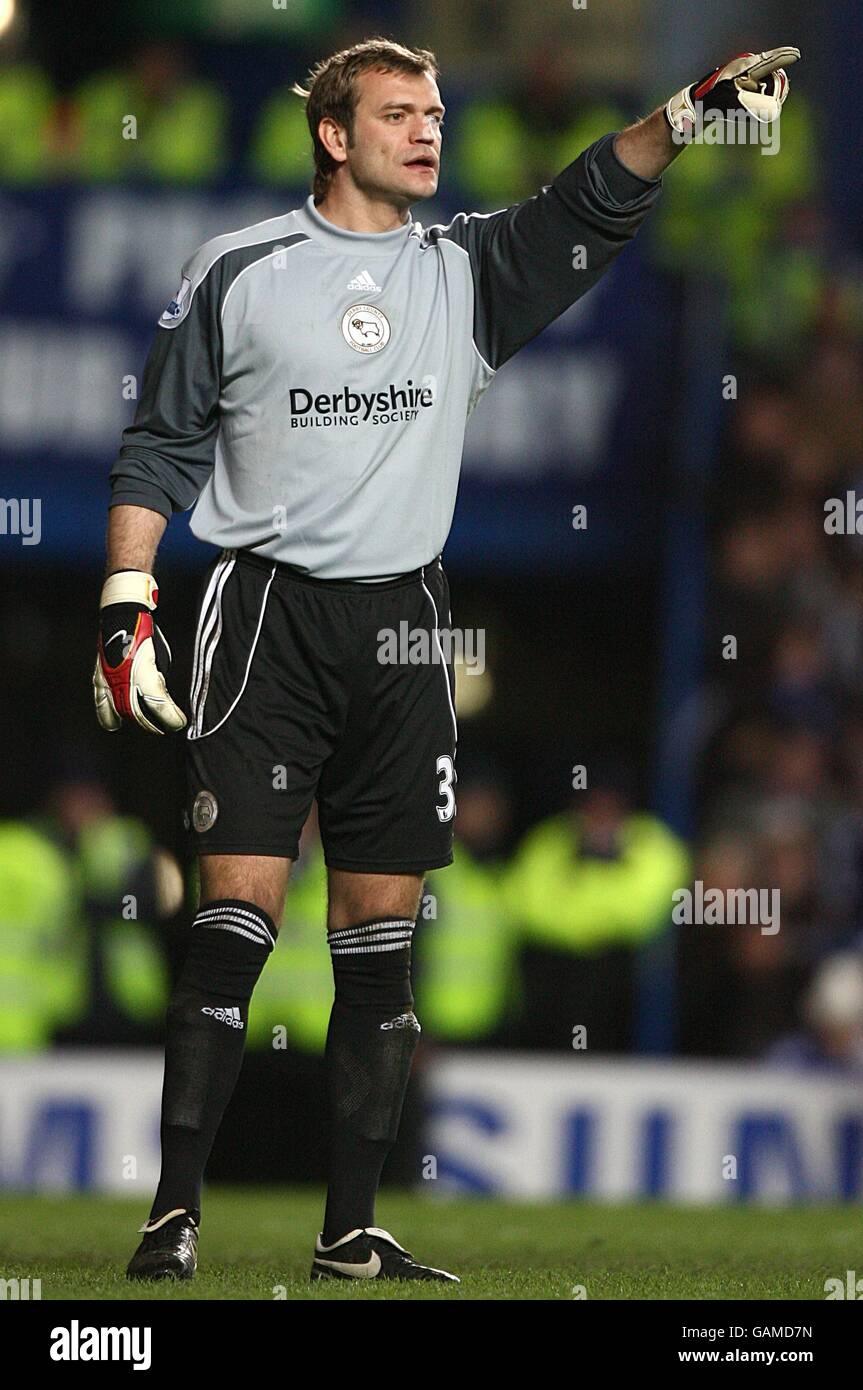 Soccer - Barclays Premier League - Chelsea v Derby - Stamford Bridge. Roy Carroll, Derby County Stock Photo