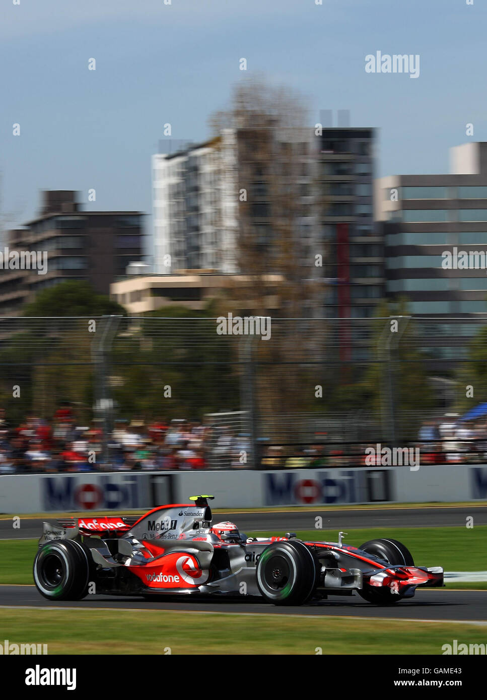 Finland's Heikki Kovalainen during qualifying at Albert Park, Melbourne, Australia. Stock Photo