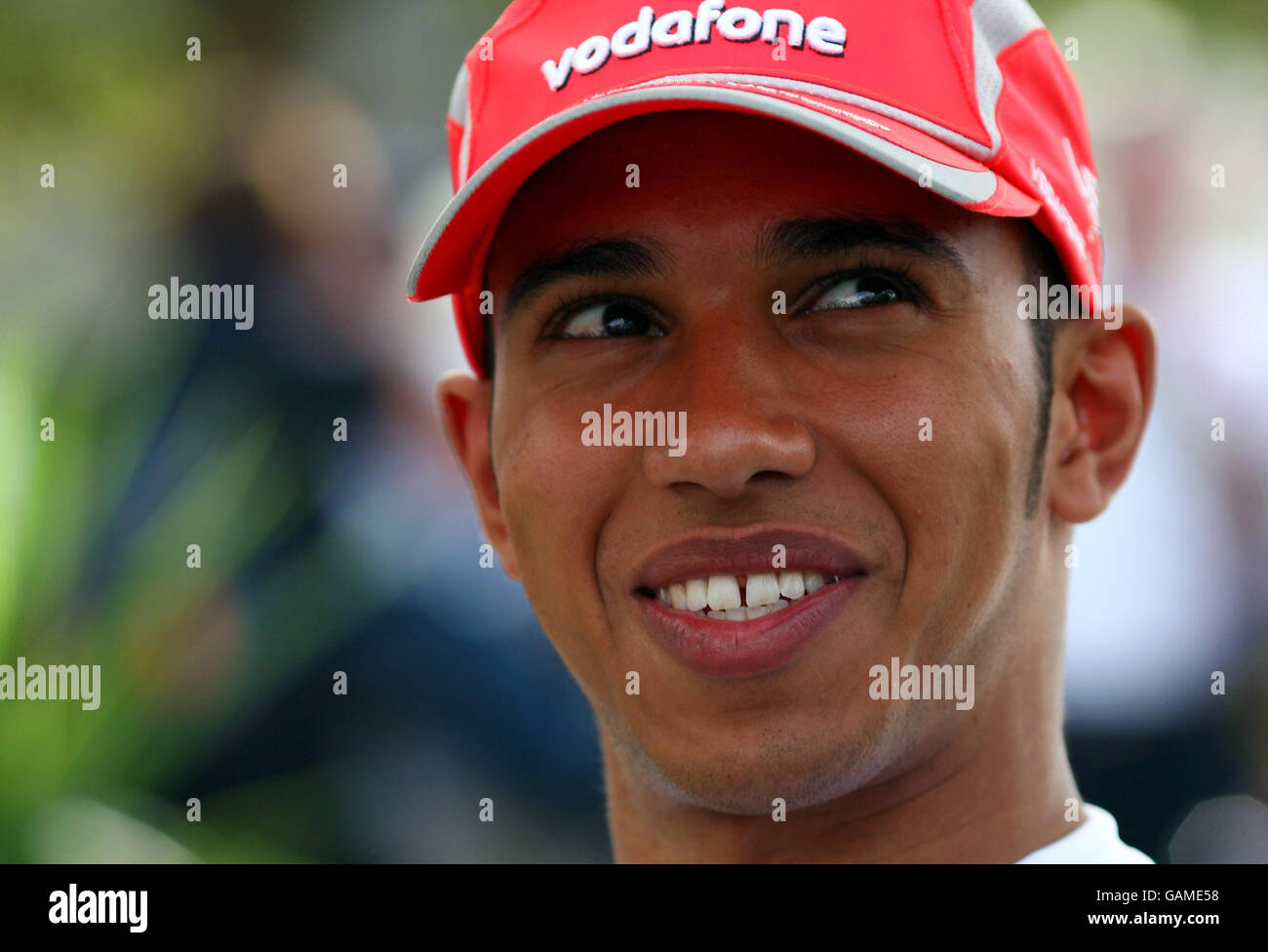 Great Britain's Lewis Hamilton during qualifying at Albert Park, Melbourne, Australia. Stock Photo