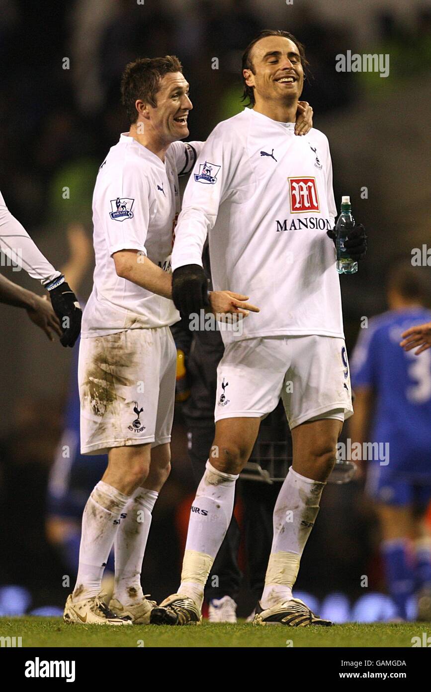 Tottenham Hotspur s Robbie Keane l And Dimitar Berbatov Show Releif tottenham-hotspur-s-robbie-keane-l-and-dimitar-berbatov-show-releif