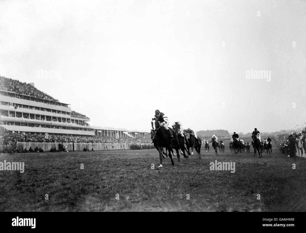 Horse Racing Epsom Derby 1914 Stock Photo Alamy