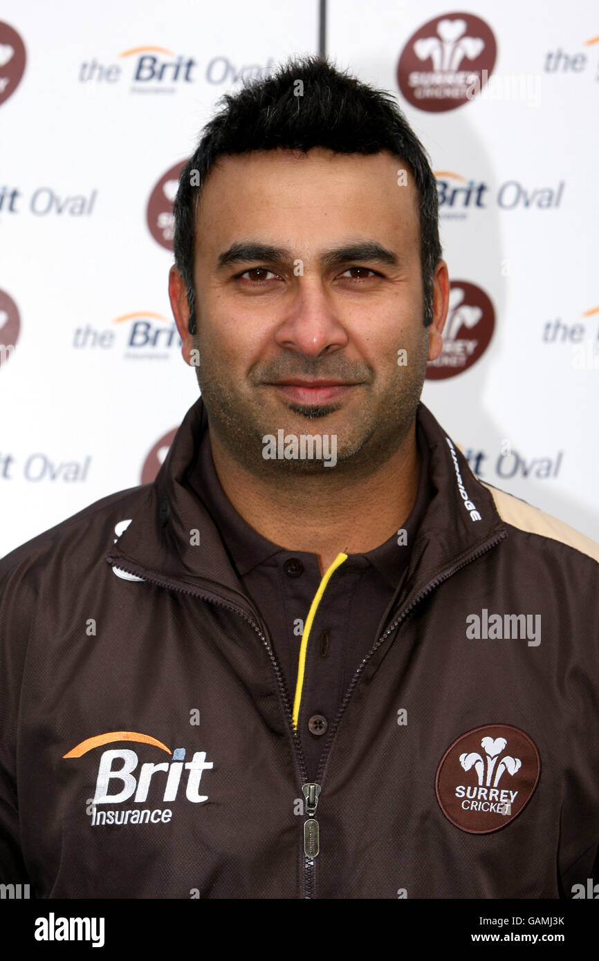 Cricket - Surrey County Cricket Club - Photocall 2008 - The Brit Oval. Surrey second team coach Nadeem Shahid Stock Photo