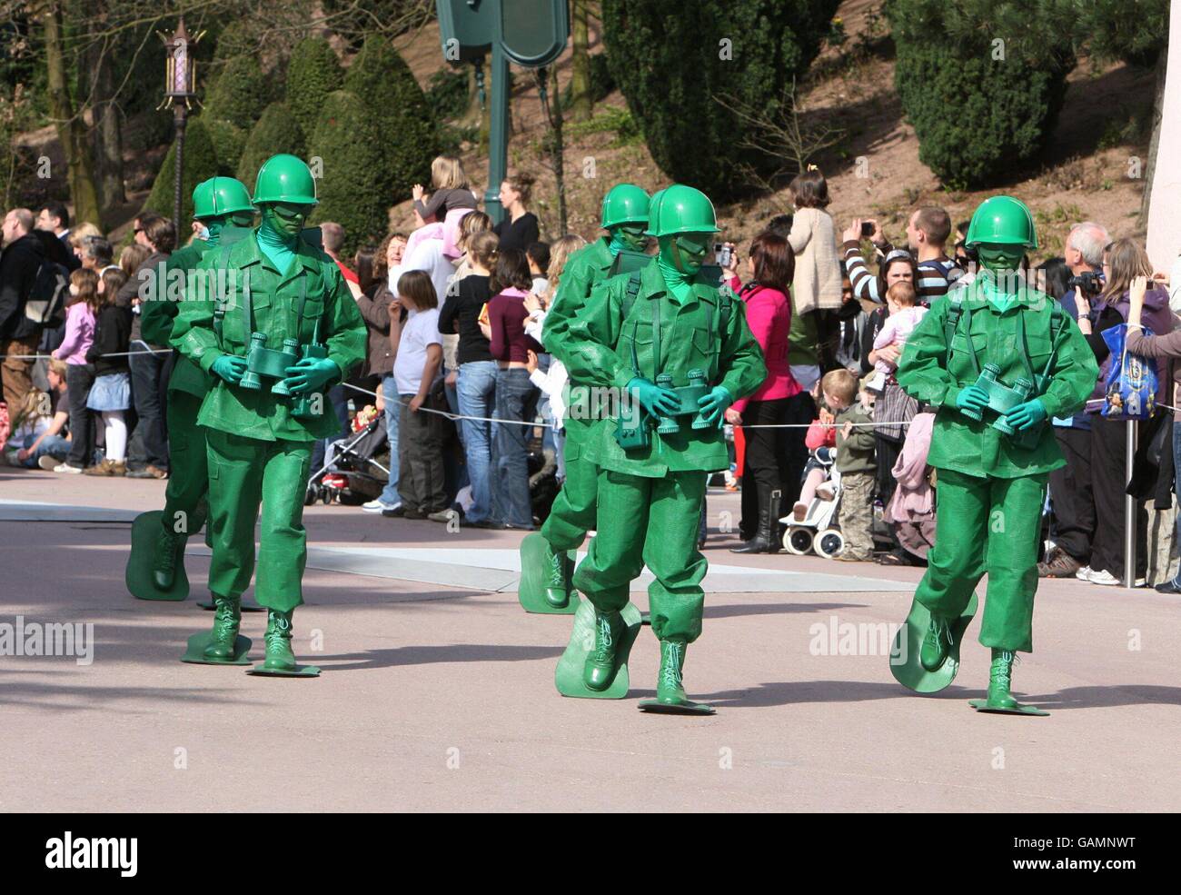 Toy Story characters during The Disney Parade at Disneyland Paris. Stock Photo