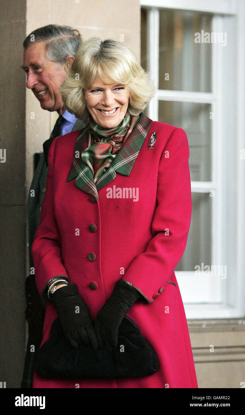 The Prince of wales and the Duchess of Cornwall arrive to open Walkers