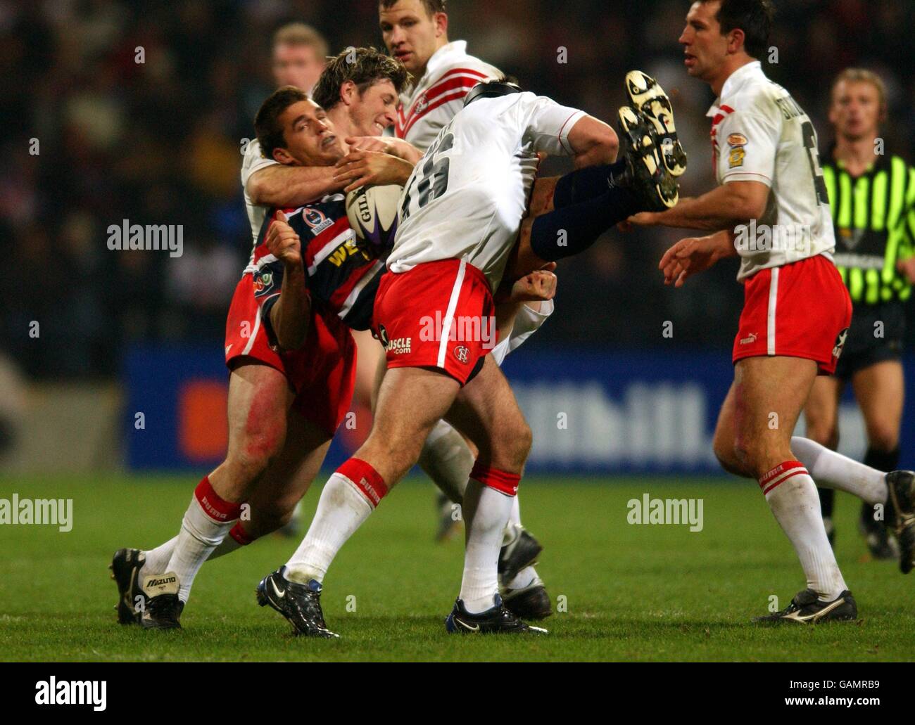 Rugby League - World Club Challenge - St Helens Saints v Sydney Roosters Stock Photo