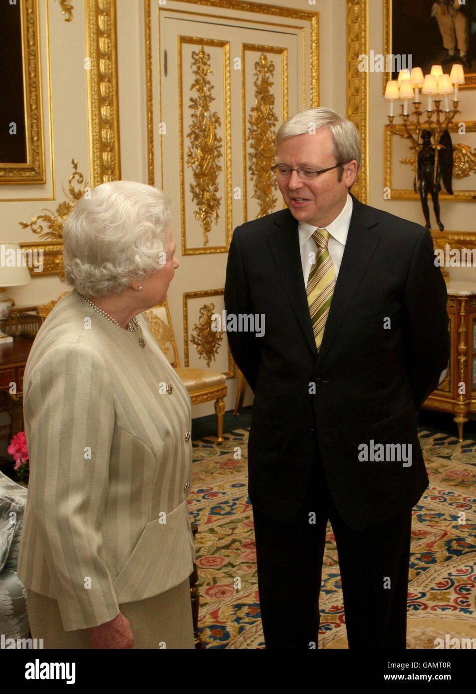 Kevin Rudd Queen Britian's Queen Elizabeth II meets Australian Prime Minister Kevin Rudd ...