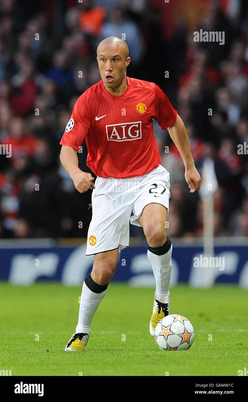 Soccer - UEFA Champions League - Quarter Final - Second Leg - Manchester United v AS Roma - Old Trafford. Mikael Silvestre, Manchester United Stock Photo