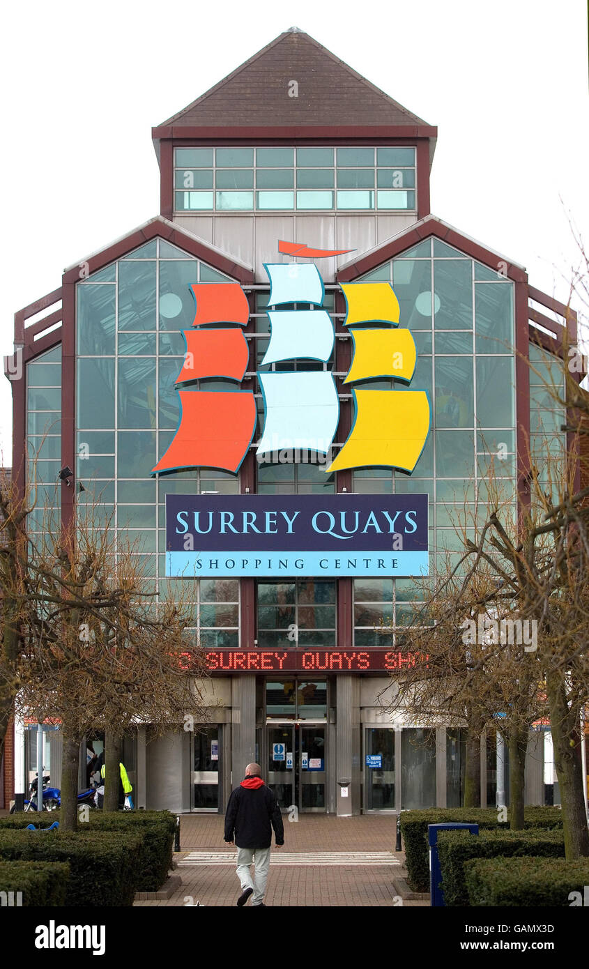 A general view of the Surrey Quays shopping centre in southeast London Stock Photo Alamy