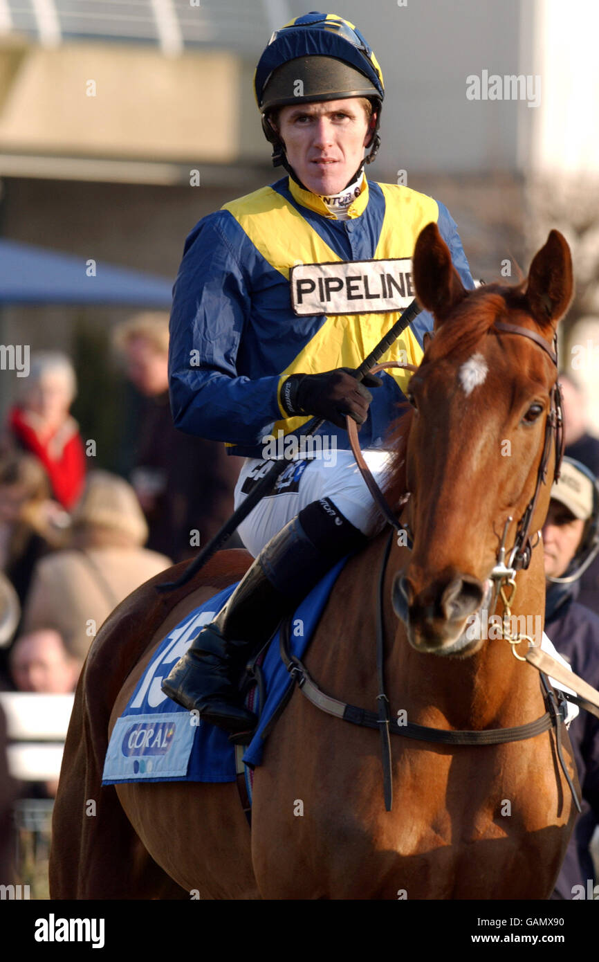 Horse Racing, Kempton Races. Jockey Tony McCoy in the paddock at