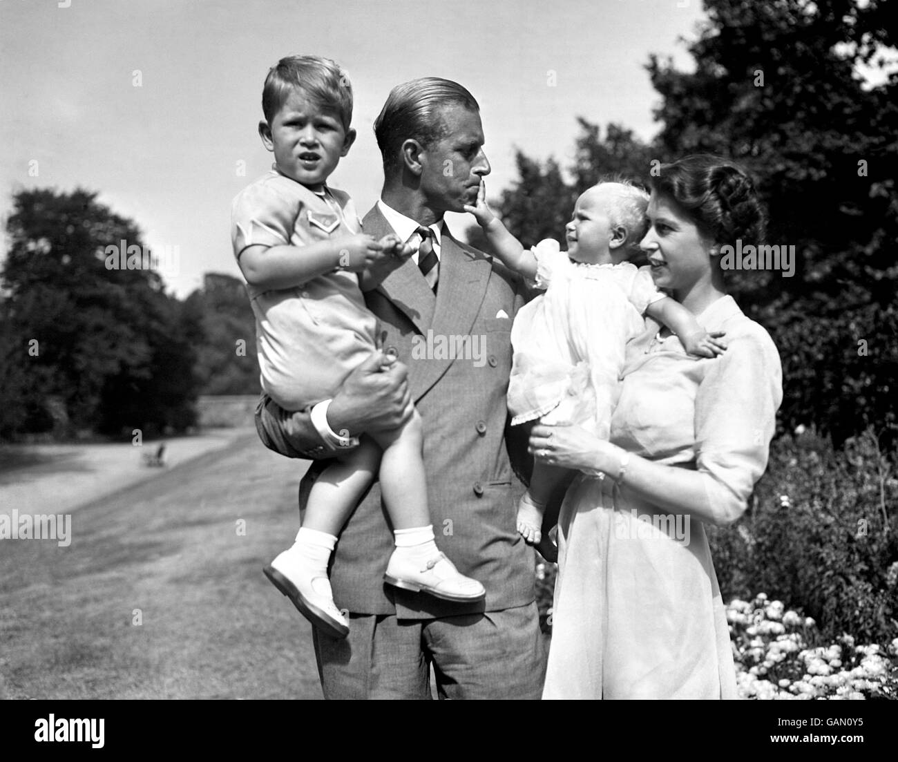 Royalty - Princess Elizabeth and family - Clarence House, London Stock Photo