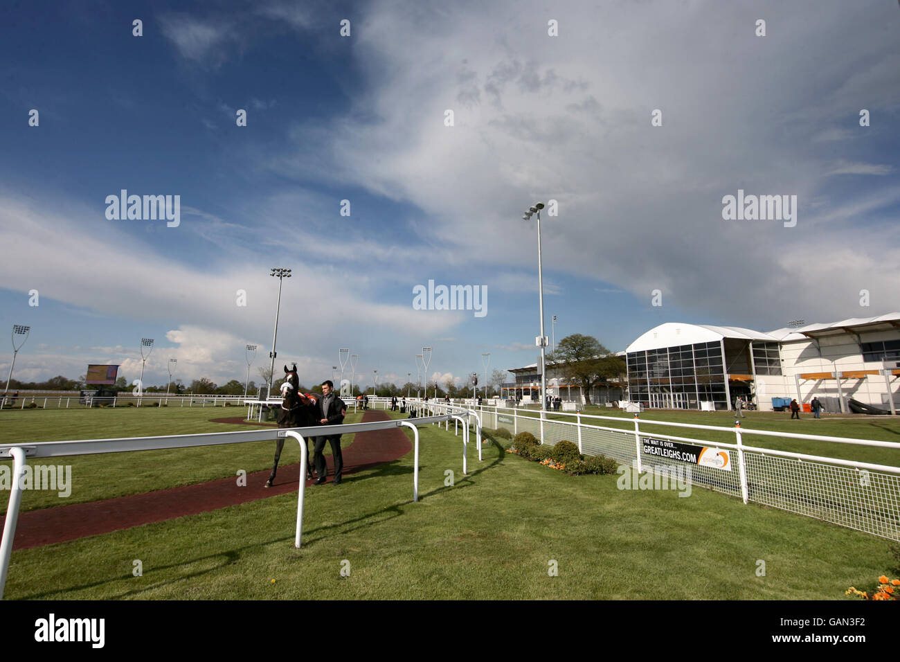 Horse Racing - Invitation Only Evening - Great Leighs Stock Photo