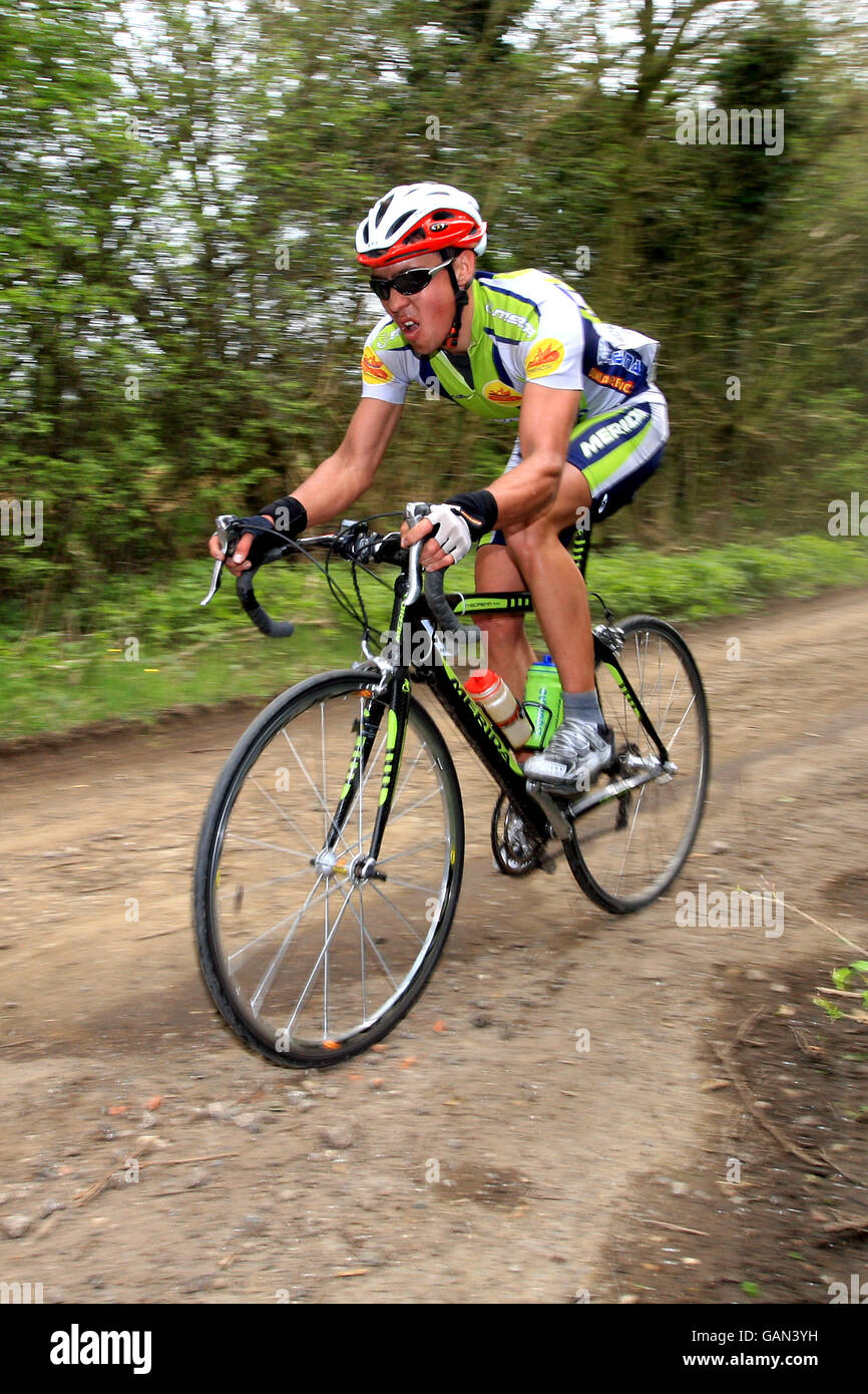 Cycling - East Midlands International CiCLE Classic. Dukla Merida Tren's Matej Vysna in action Stock Photo