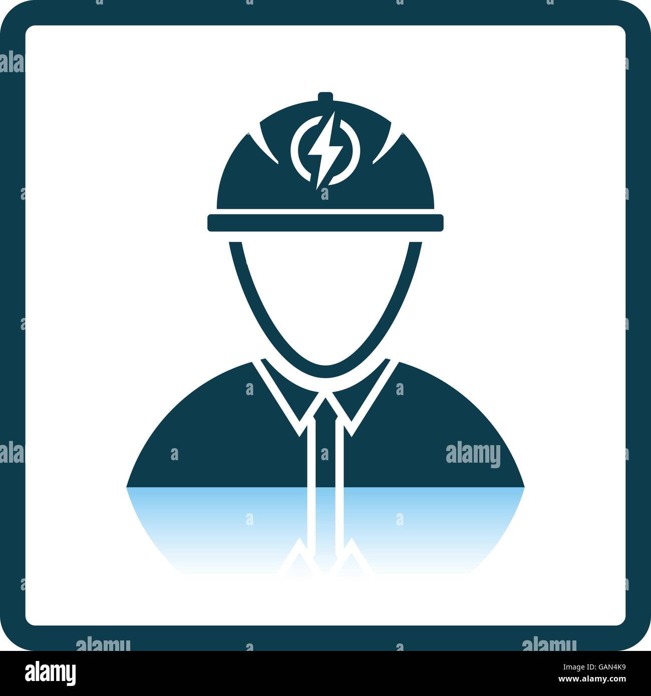 Electric engineer icon. Shadow reflection design. Vector illustration ...