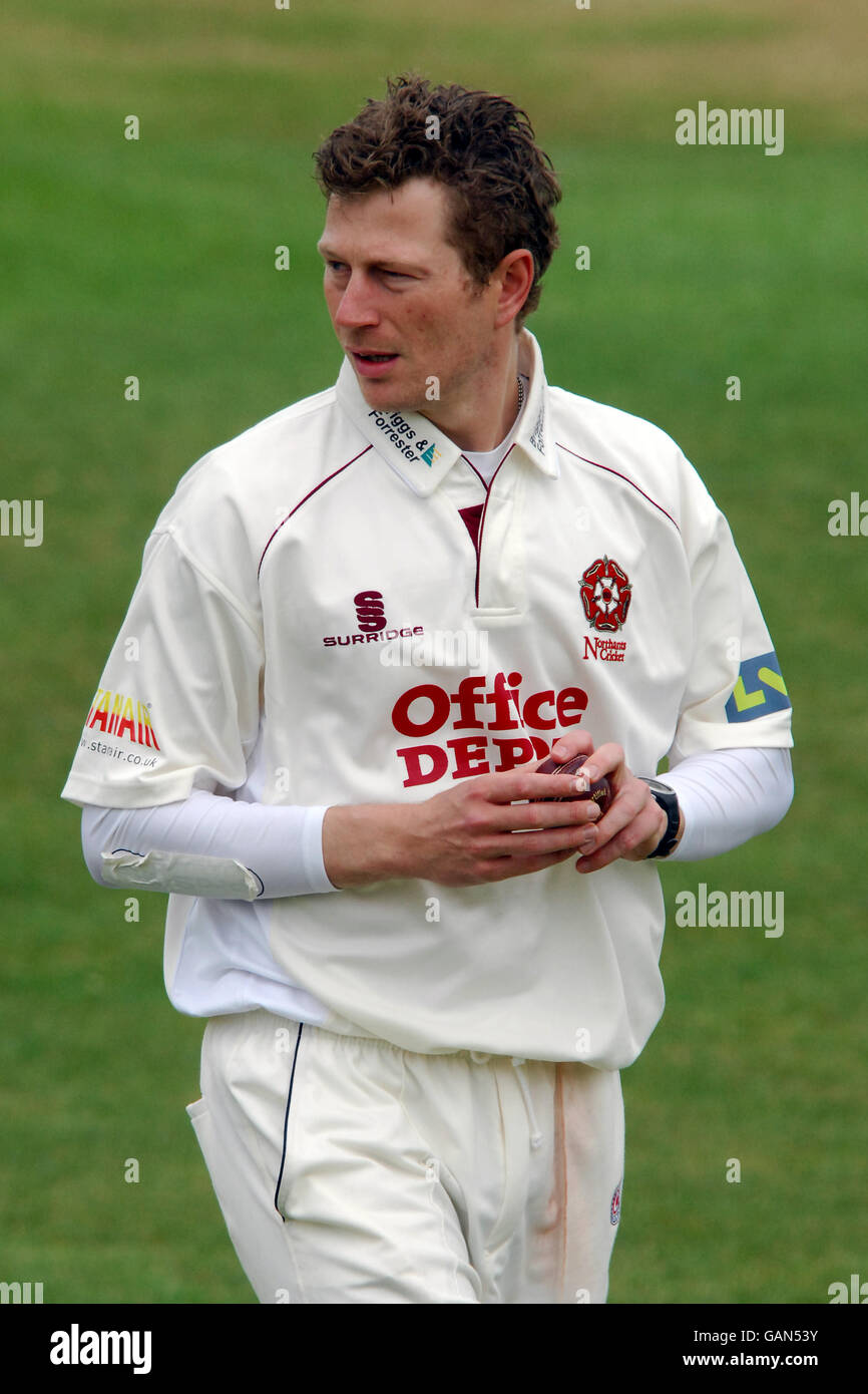 Cricket - Liverpool Victoria County Championship - Division Two - Northamptonshire v Warwickshire - The County Ground. David Lucas, Northamptonshire Stock Photo