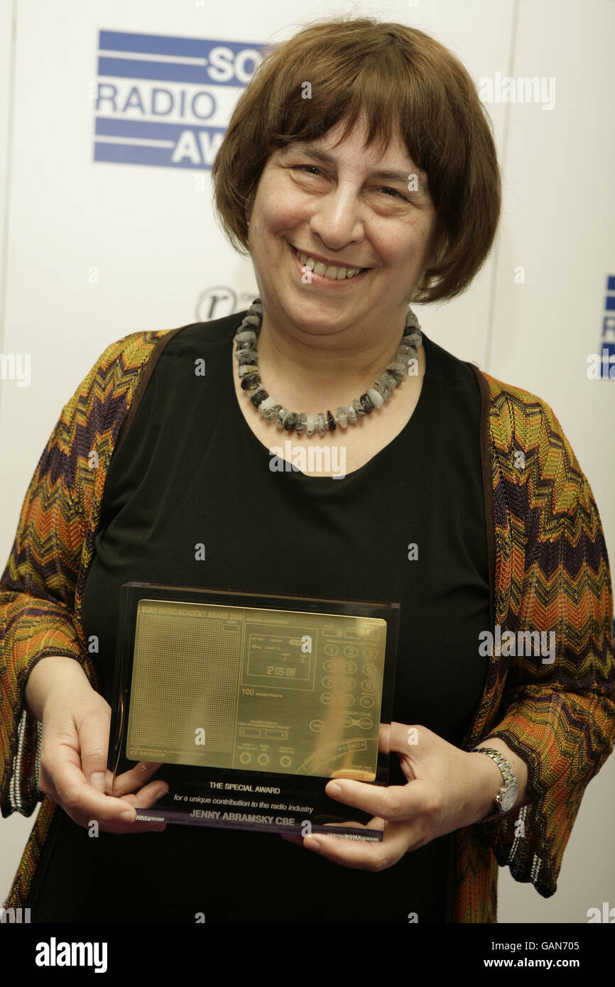 Jenny Abramsky with the Special Award during the Sony Radio Academy Awards at the Grosvenor House Hotel in central London. Stock Photo