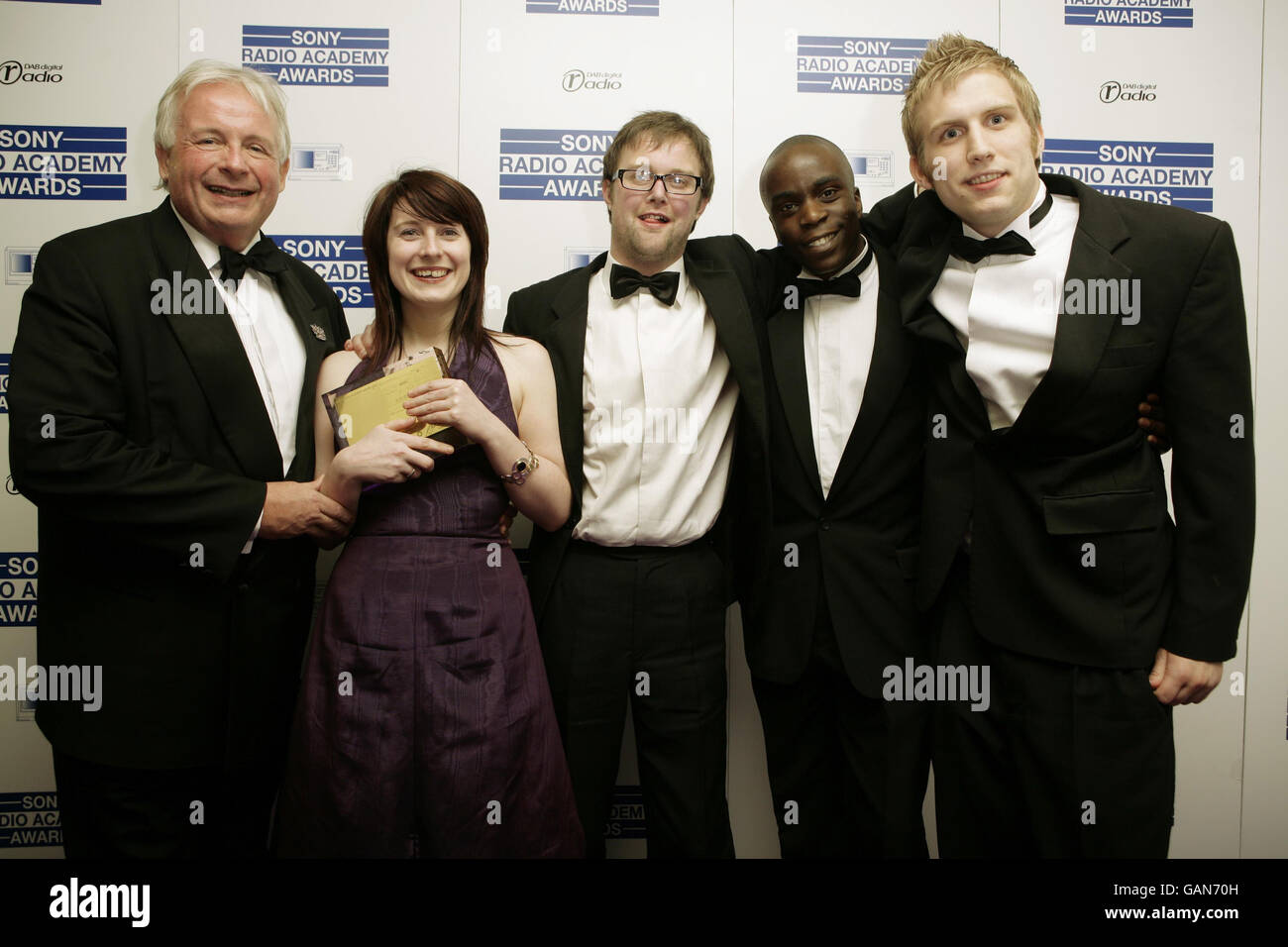 Christopher Biggins presents the Promo Award to Radio Aire during the Sony Radio Academy Awards at the Grosvenor House Hotel in central London. Stock Photo