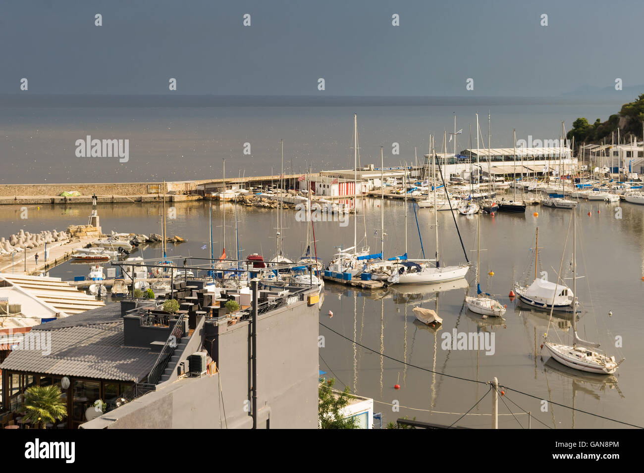 Microlimano port at Piraeus in Greece. Stock Photo