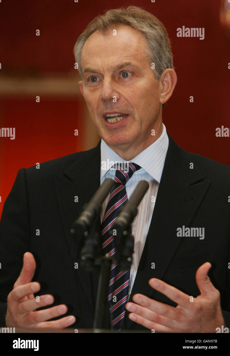 Tony Blair honoured for Northern Ireland peace commitment Stock Photo