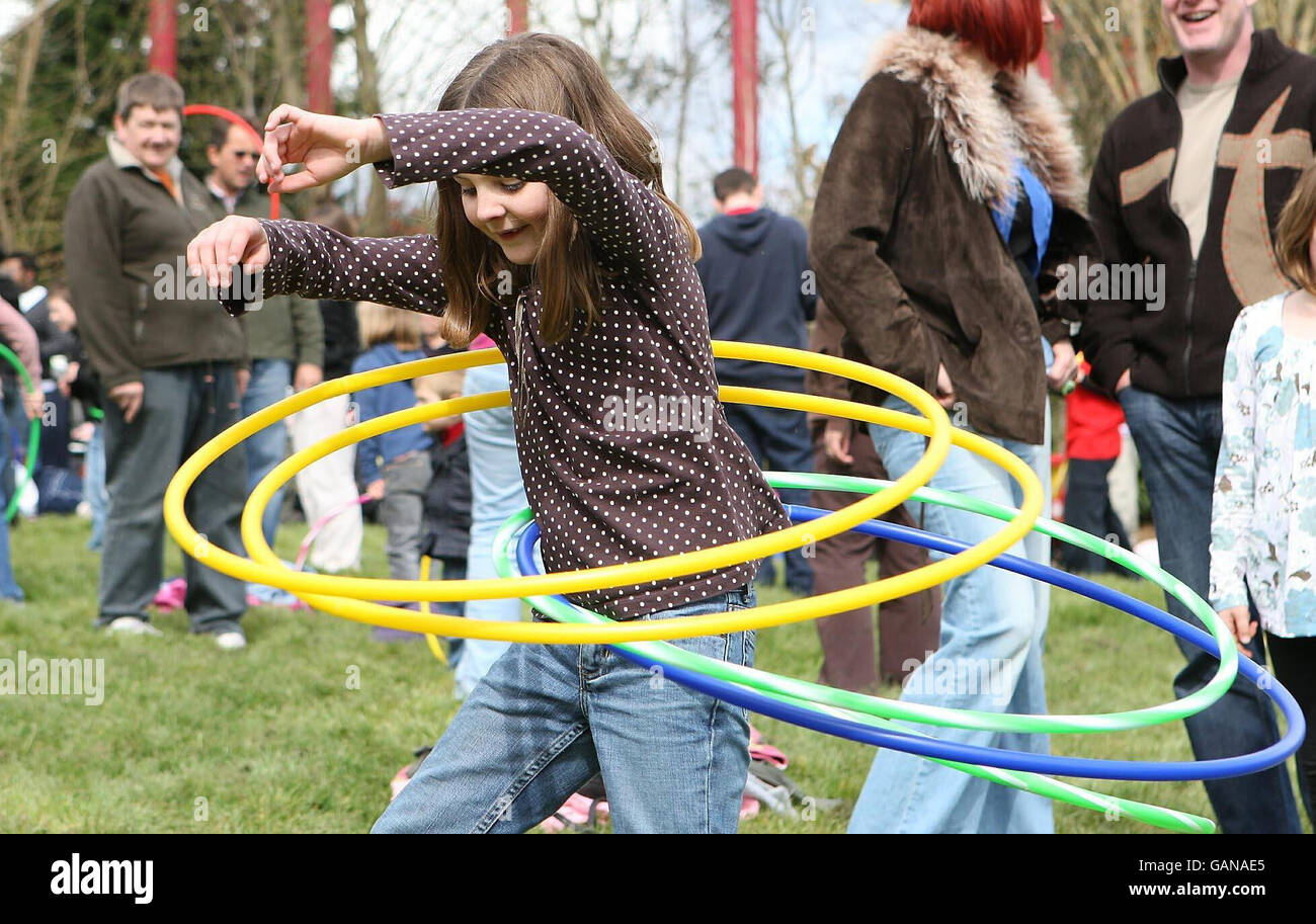 The World's Biggest Hula Hoop Dance Routine - London Stock Photo - Alamy