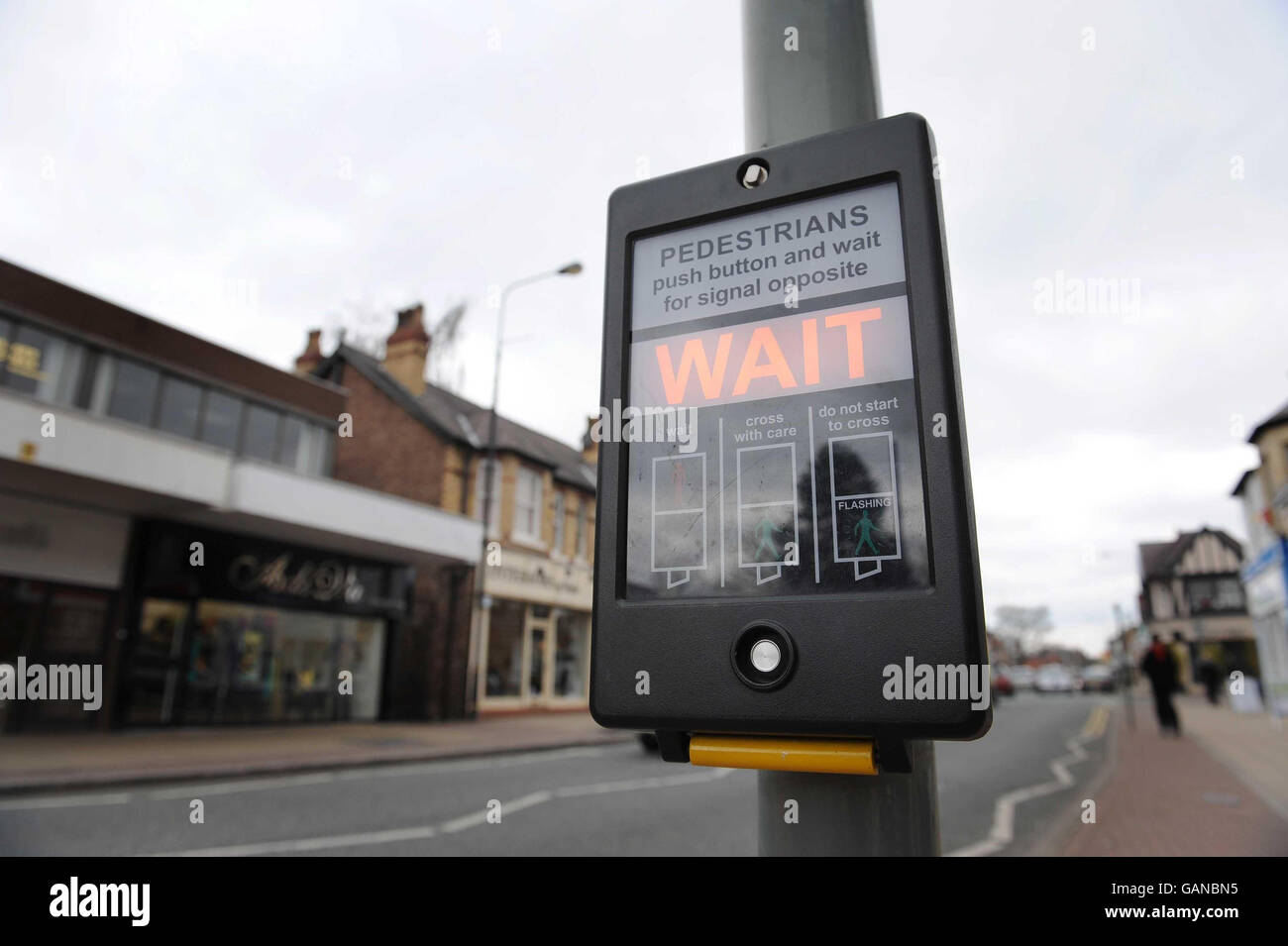 Push Button Wait Pedestrians push button push button and wait for signal opposite hi-res ...