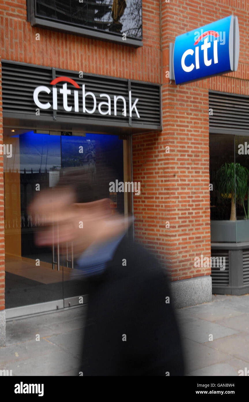 A Citibank branch in central London, as Citigroup raised the spectre of