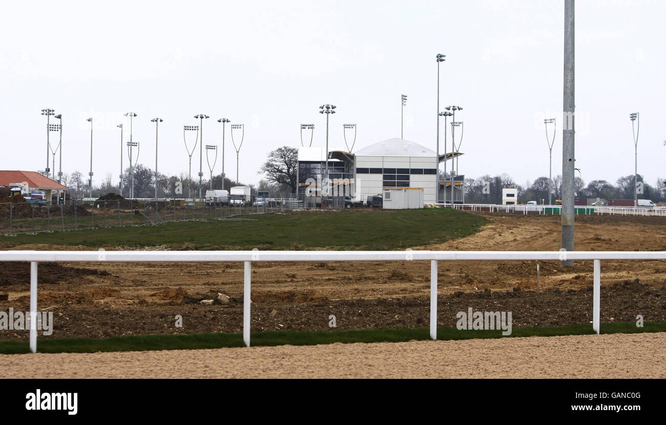 Horse Racing - Great Leighs. A general view of Great Leighs Racecourse in Chelmsford, Essex. Stock Photo