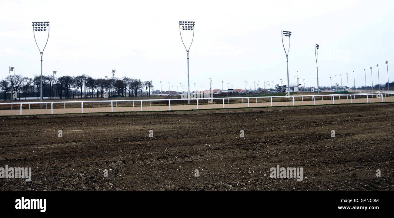 A general view of Great Leighs Racecourse in Chelmsford, Essex. Stock Photo