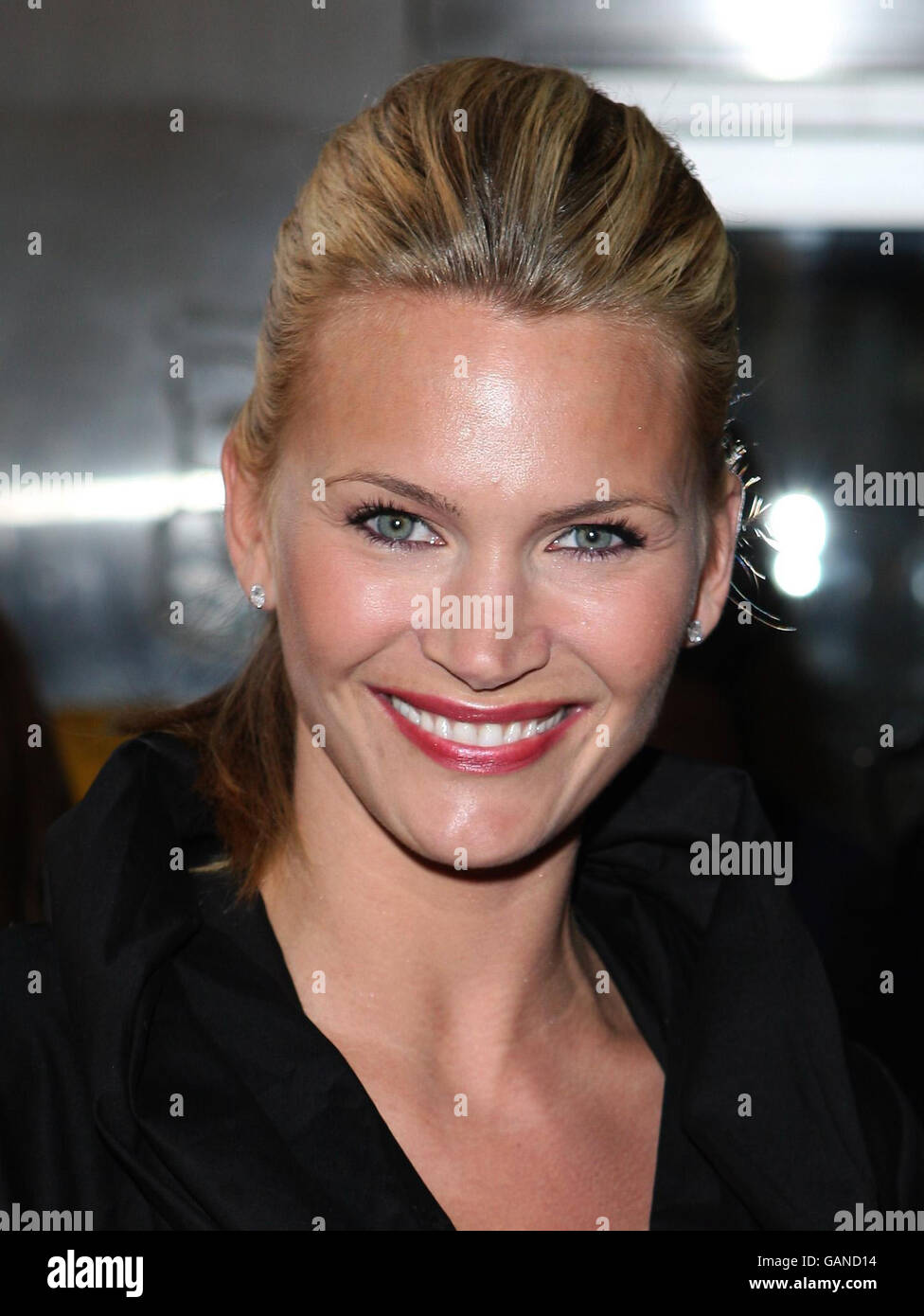 Natasha Henstridge attends the opening night of Gone With the Wind at the New London Theatre on Drury Lane, London. Stock Photo