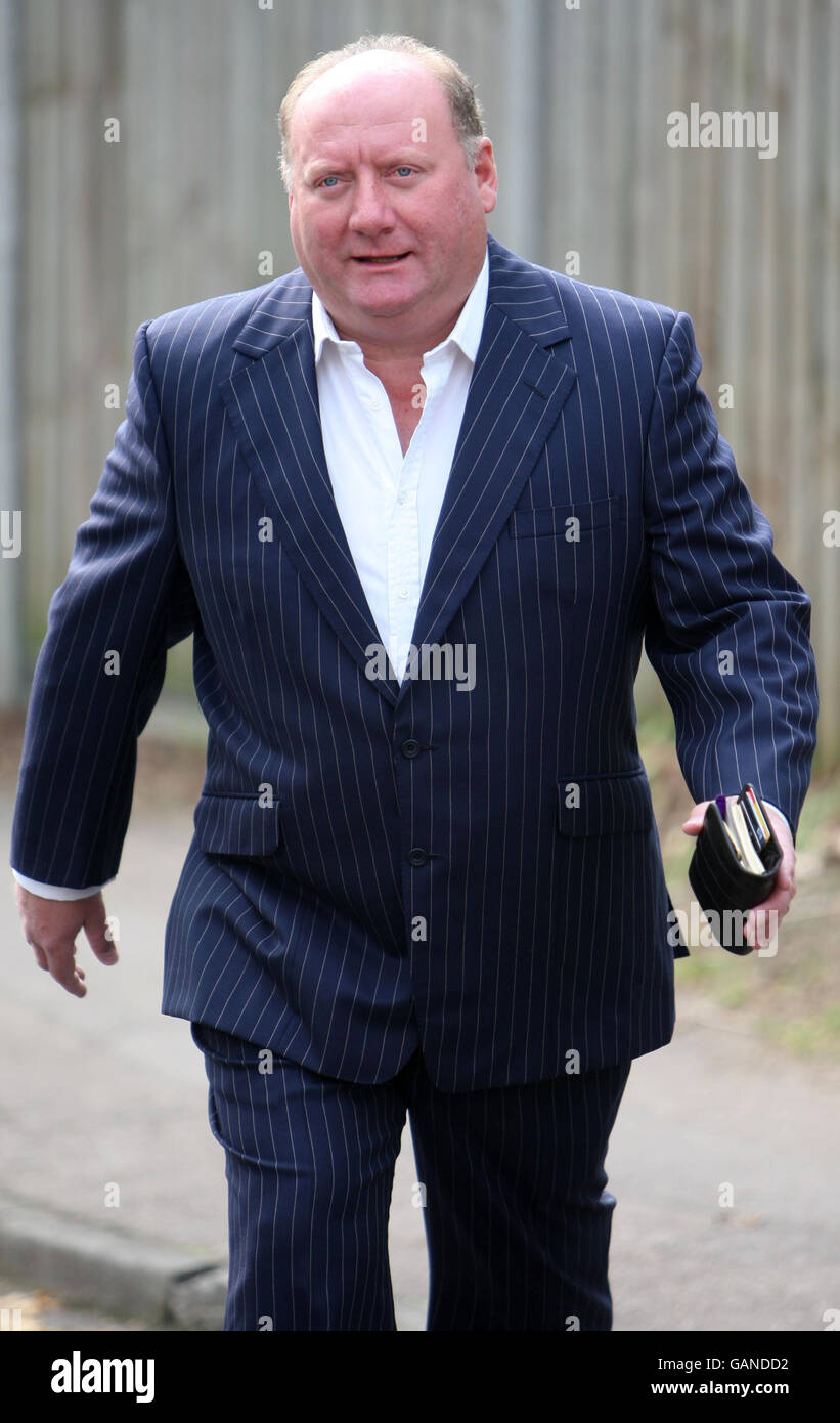Radio show host and former international footballer Alan Brazil arrives at Sudbury Magistrates' Court, Sudbury, Suffolk, to face drink-driving charges. Stock Photo