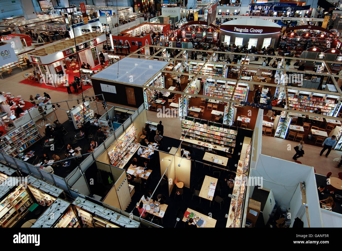 General view of the London Book Fair, held at Earls Court in London. Stock Photo