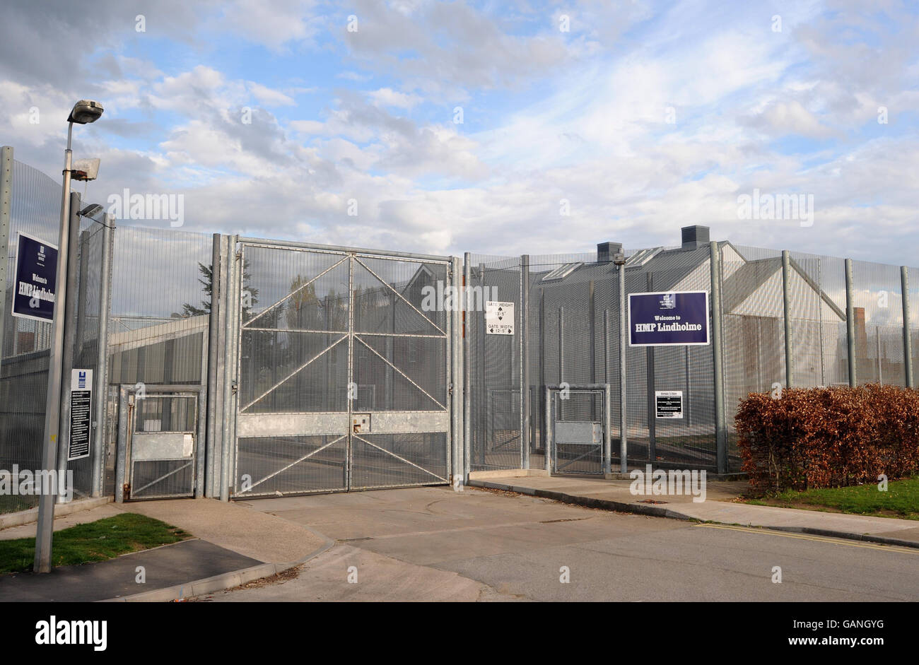 A general view of Lindholme Prison near Doncaster where prison staff returned to work tonight after walking out in protest over the suspension of two colleagues . Stock Photo