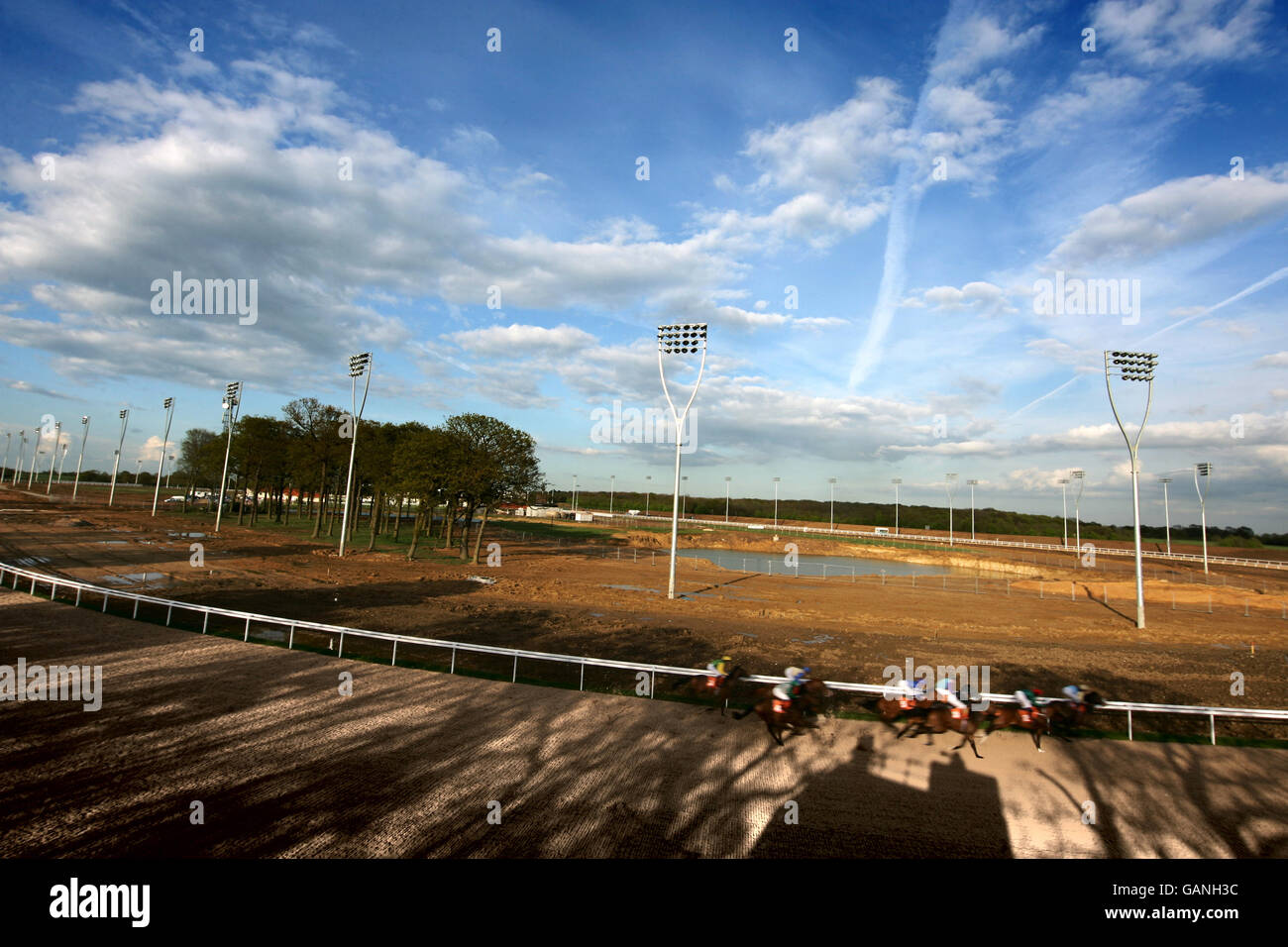 Horse Racing - Invitation Only Evening - Great Leighs Stock Photo