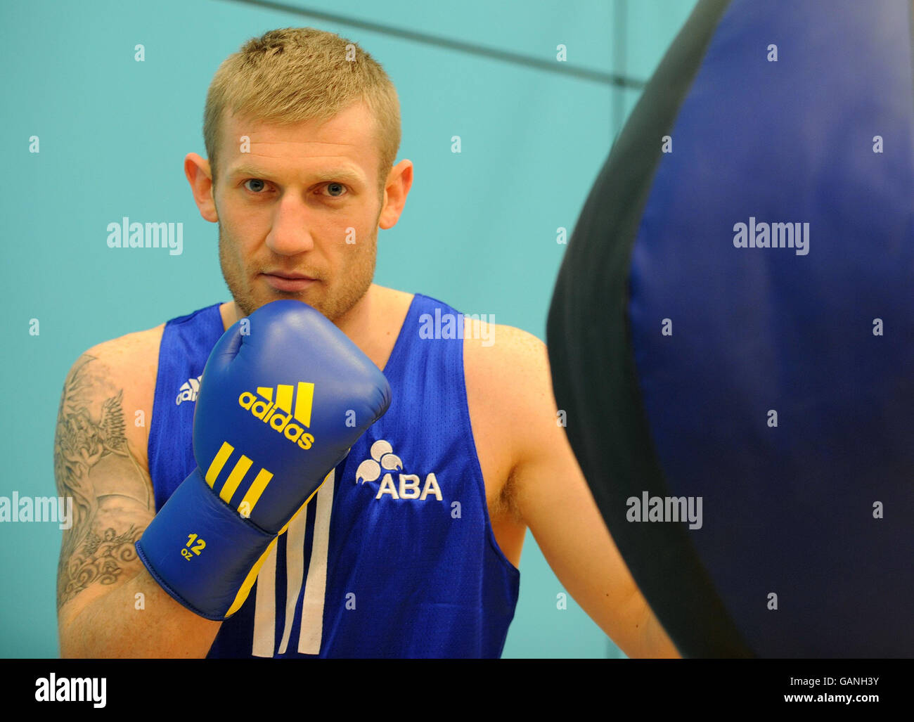 Boxing Team GB Olympic Press Call English Institute of Sport Stock