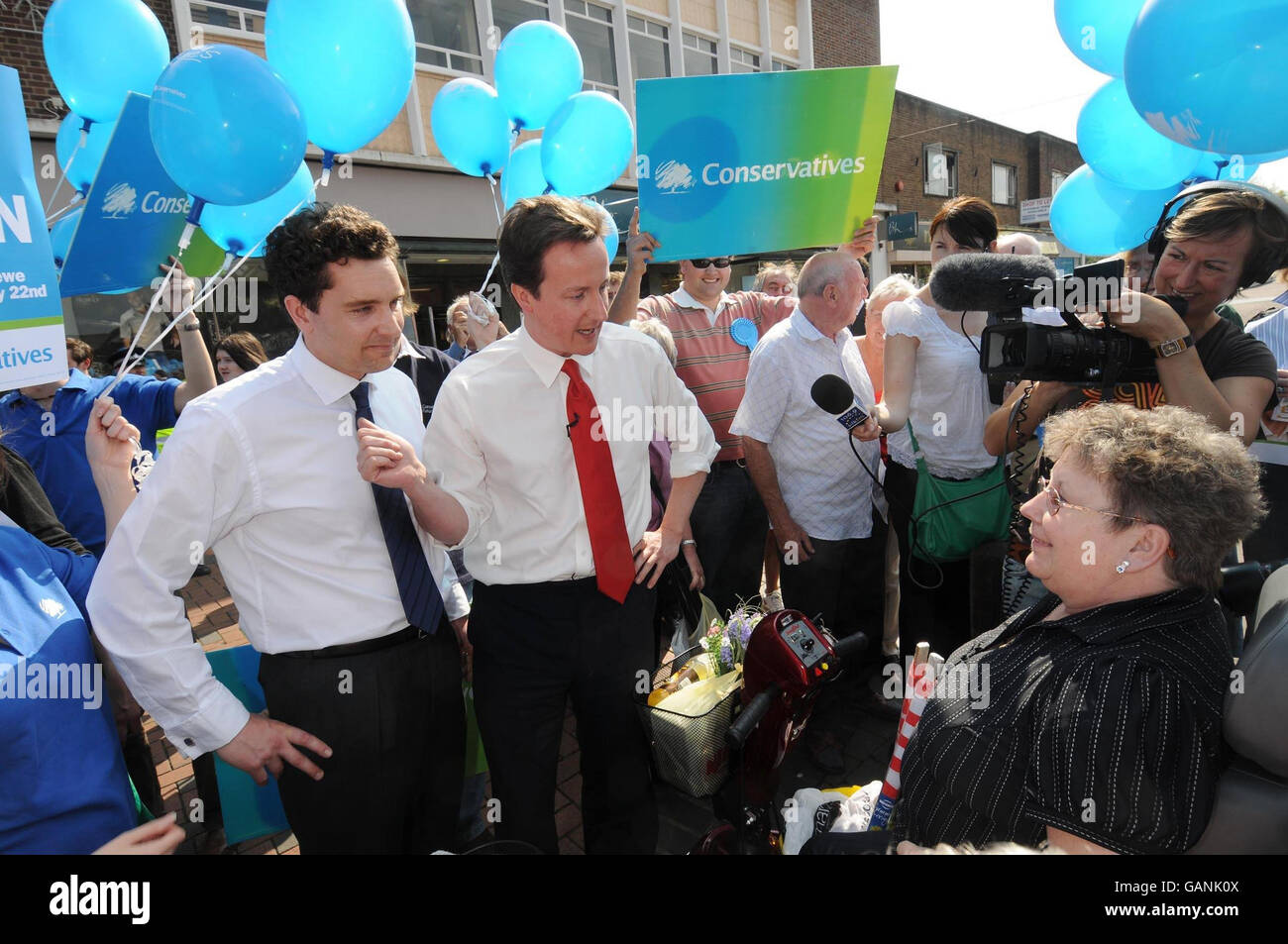 David Cameron and the Conservative parliamentary candidate Edward