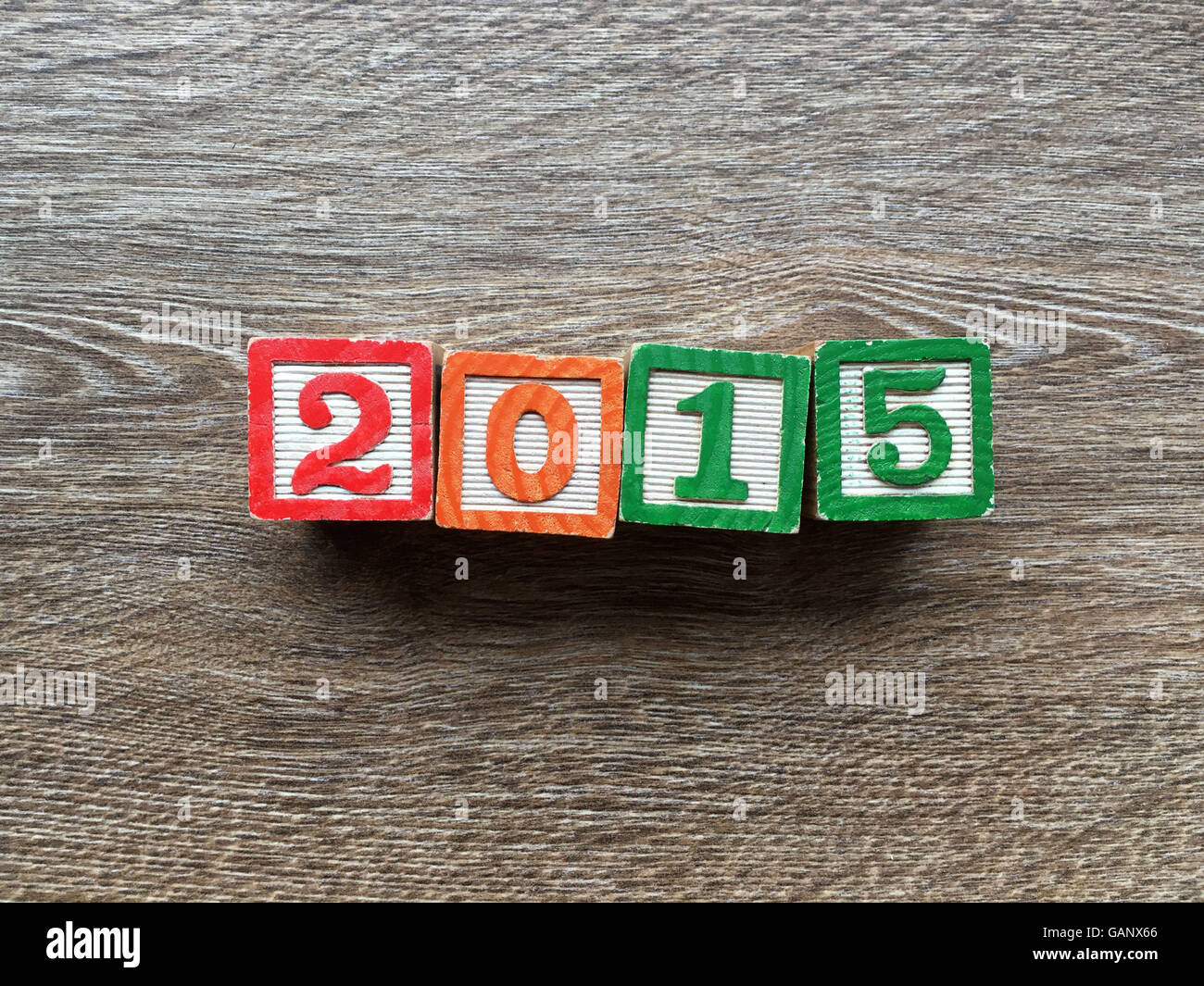 Year 2015 done with Wooden Block numbers Stock Photo - Alamy