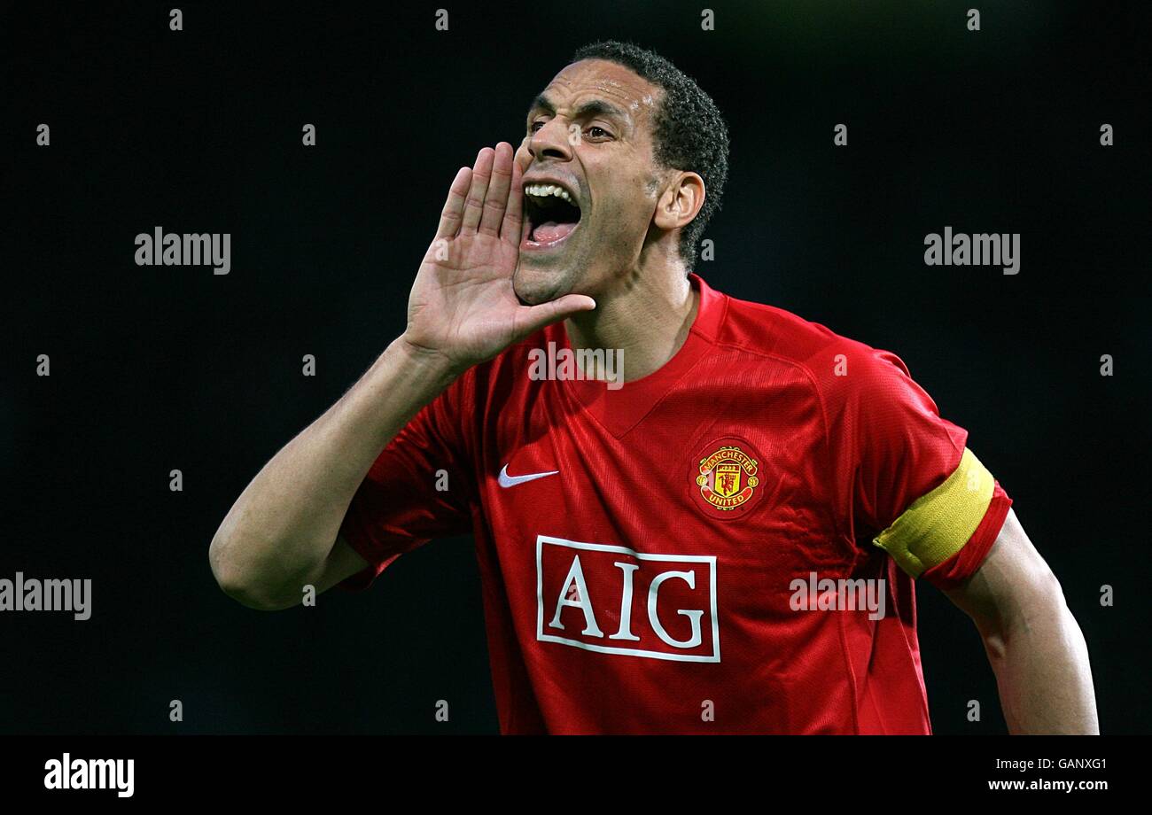 Manchester united captain rio ferdinand hi-res stock photography