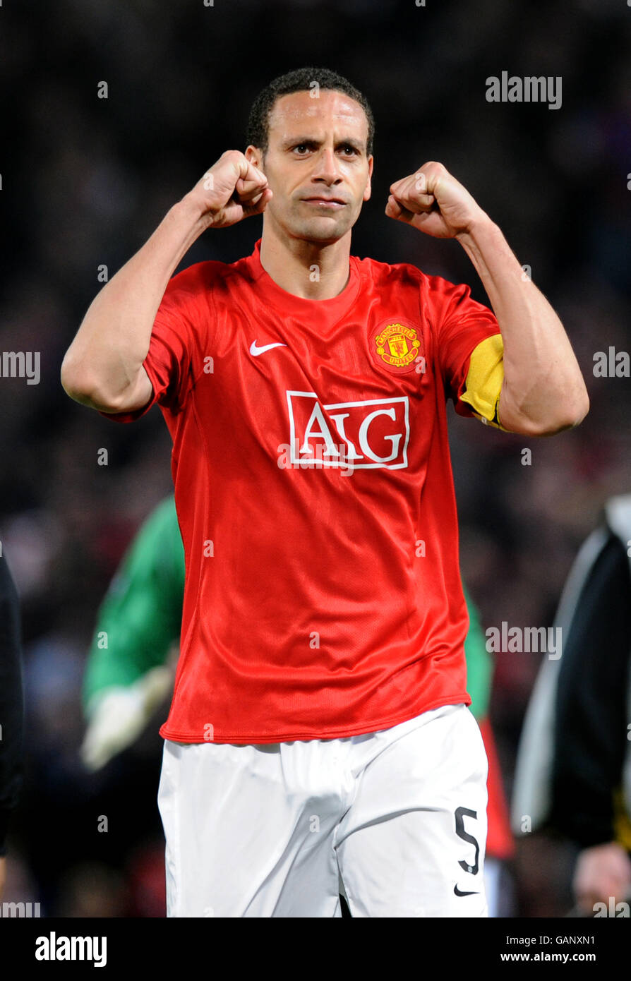 Manchester United's Rio Ferdinand celebrates after the final