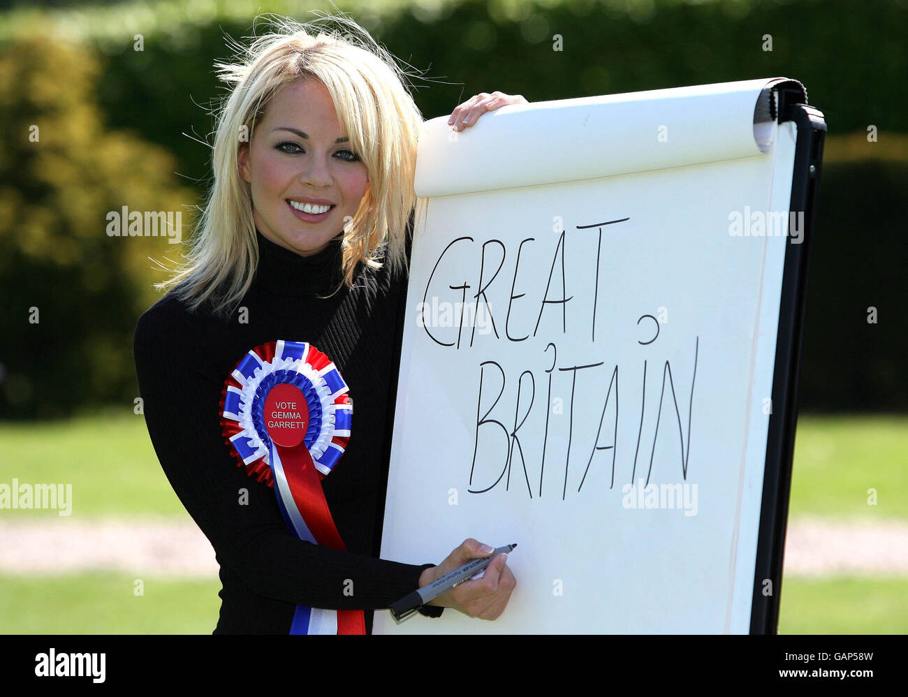 Miss Great Britain Gemma Garrett launches her campaign to be elected in the Crewe and Nantwich