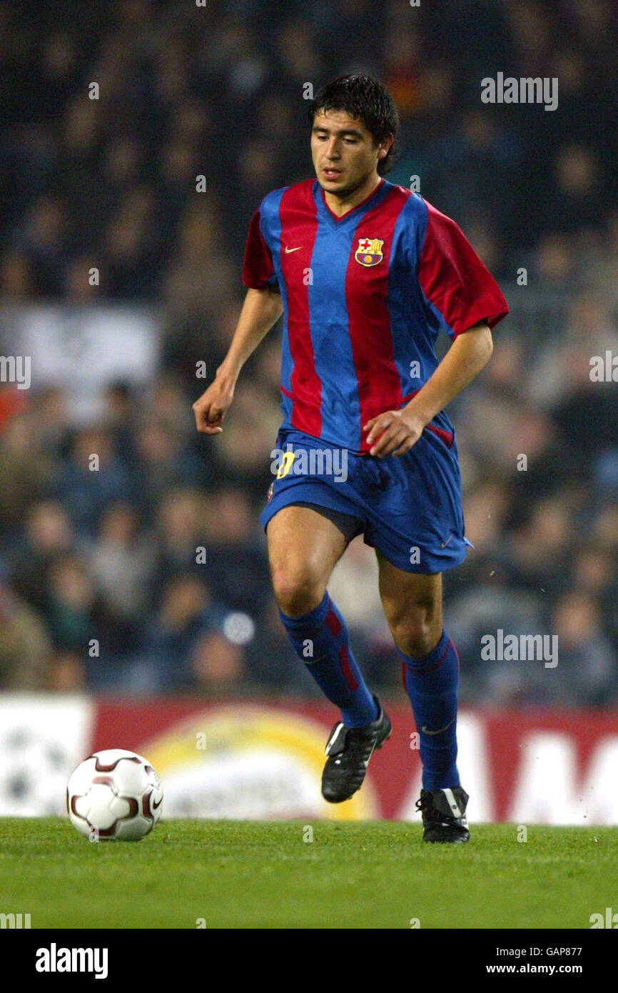 Soccer - UEFA Champions League - Group A - Barcelona v Bayer Leverkusen. Juan Roman Riquelme, Barcelona Stock Photo