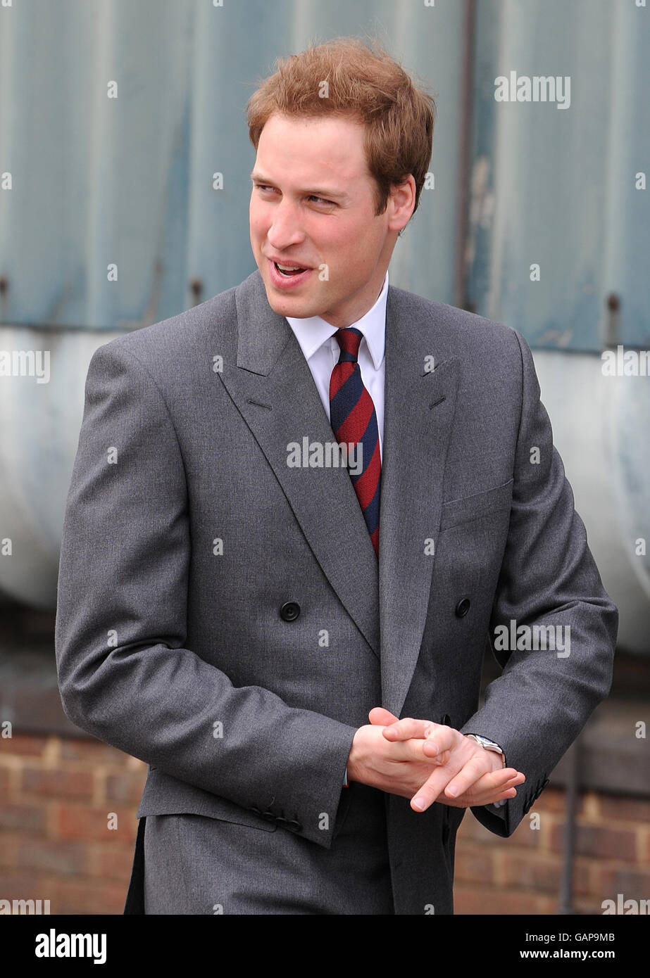 Prince William arrives to watch his brother Prince Harry receive his campaign medal from Princess Anne at Combermere Barracks, Windsor. Stock Photo