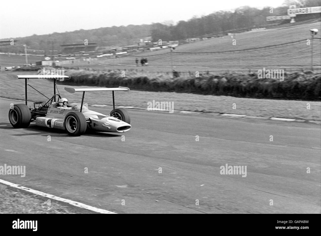 Motor Racing - Daily Mail Race of Champions - Brands Hatch. A McLaren, with airfoils fitted, in action Stock Photo