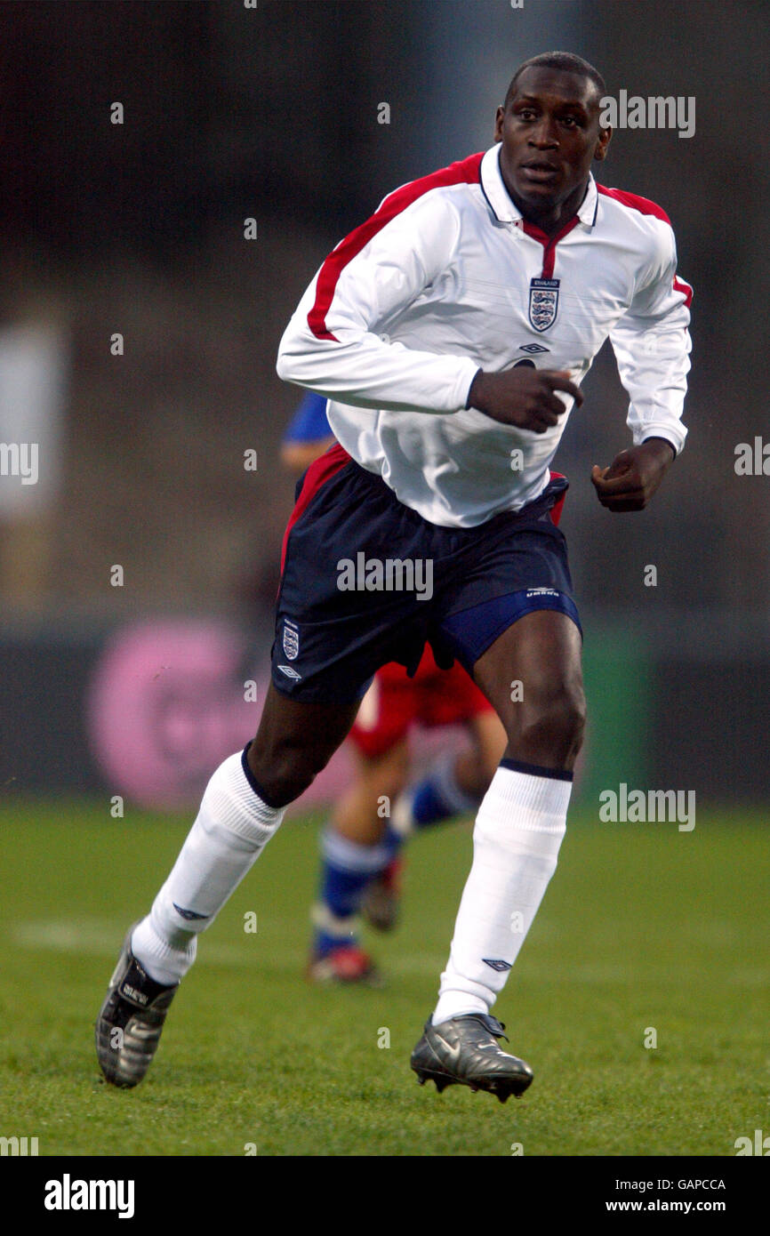 Soccer - European Championships 2004 Qualifying - Group Seven - Liechtenstein v England. Emile Heskey, England Stock Photo