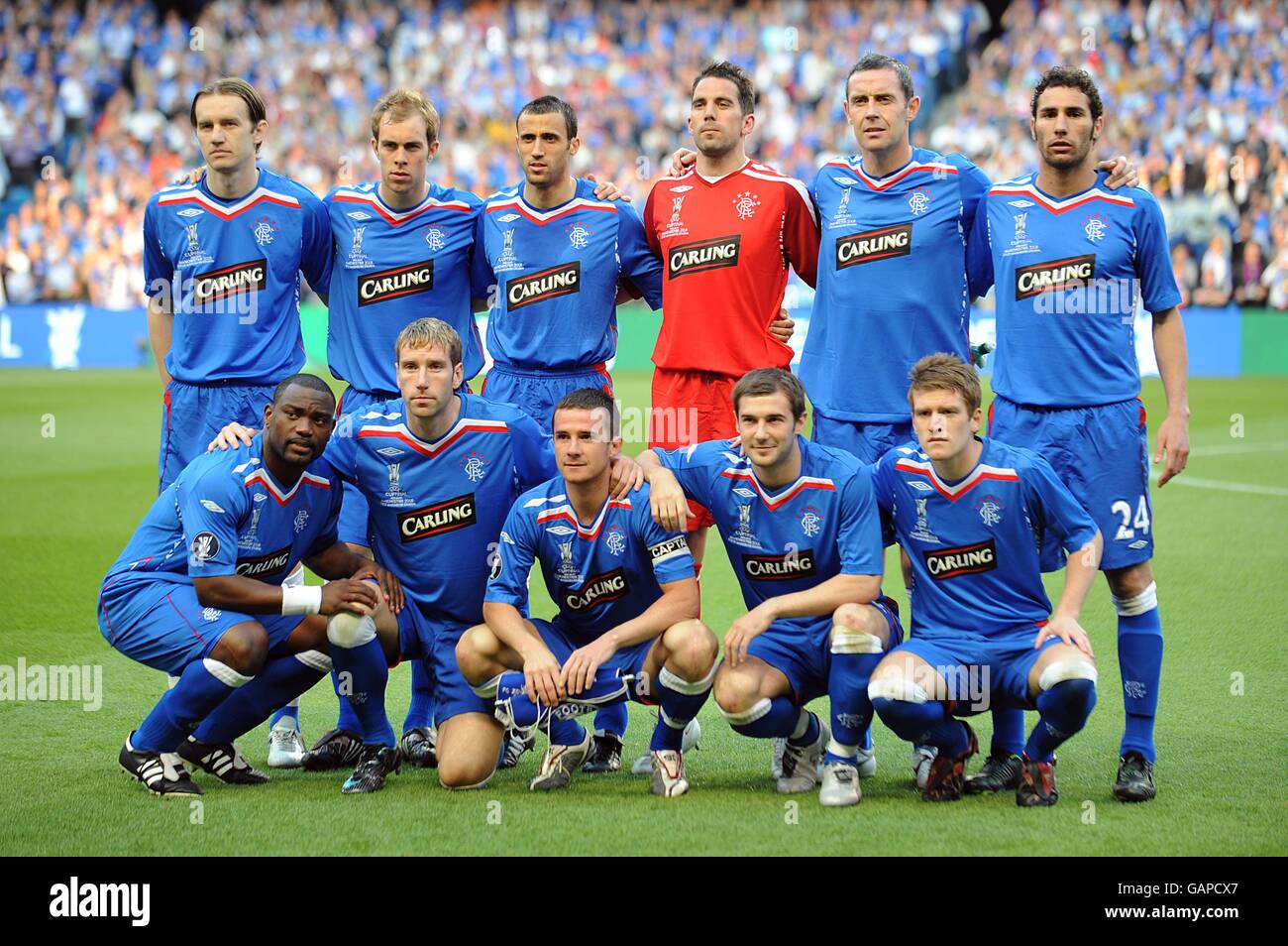 Soccer - UEFA Cup - Final - FC Zenit Saint Petersburg v Rangers - City Of Manchester Stadium. Rangers team group Stock Photo