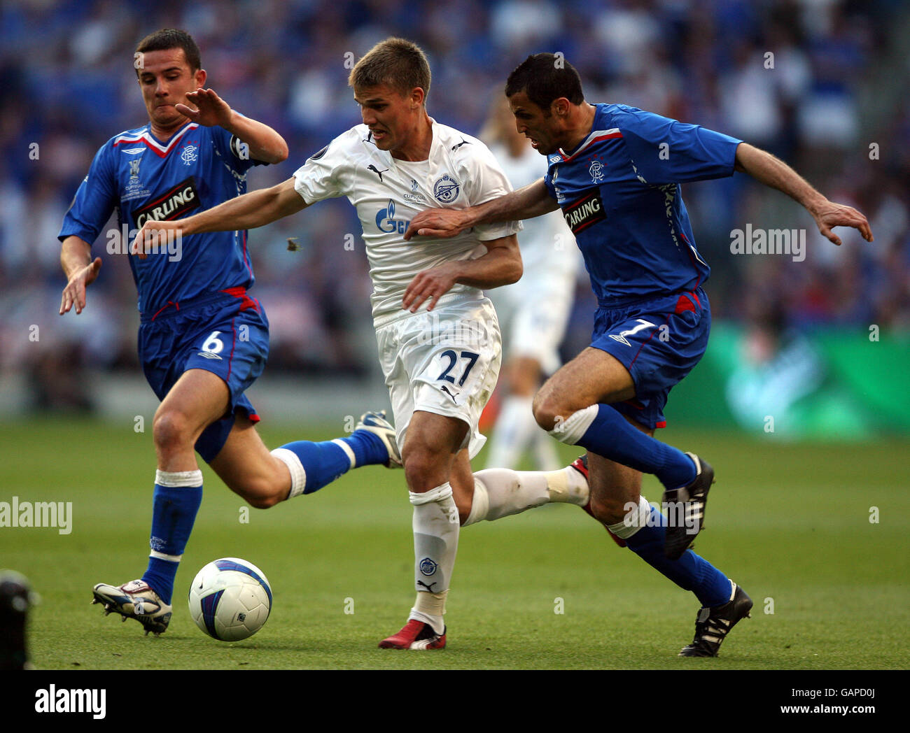 Soccer - UEFA Cup - Final - FC Zenit Saint Petersburg v Rangers - City of Manchester Stadium Stock Photo