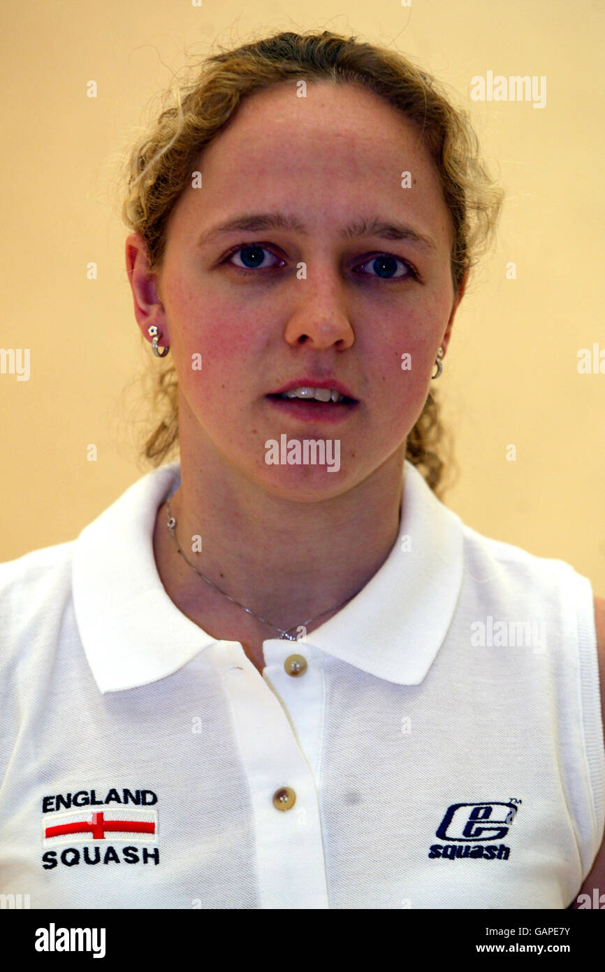 Squash - European Squash Championships 2003 - England Photocall. Tania Bailey, England Stock Photo