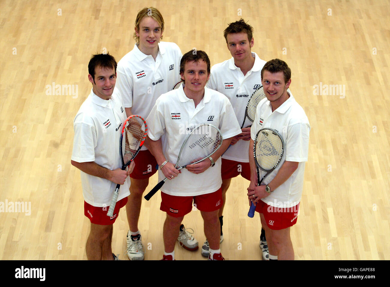 Squash European Squash Championships 2003 England Photocall Stock Photo Alamy